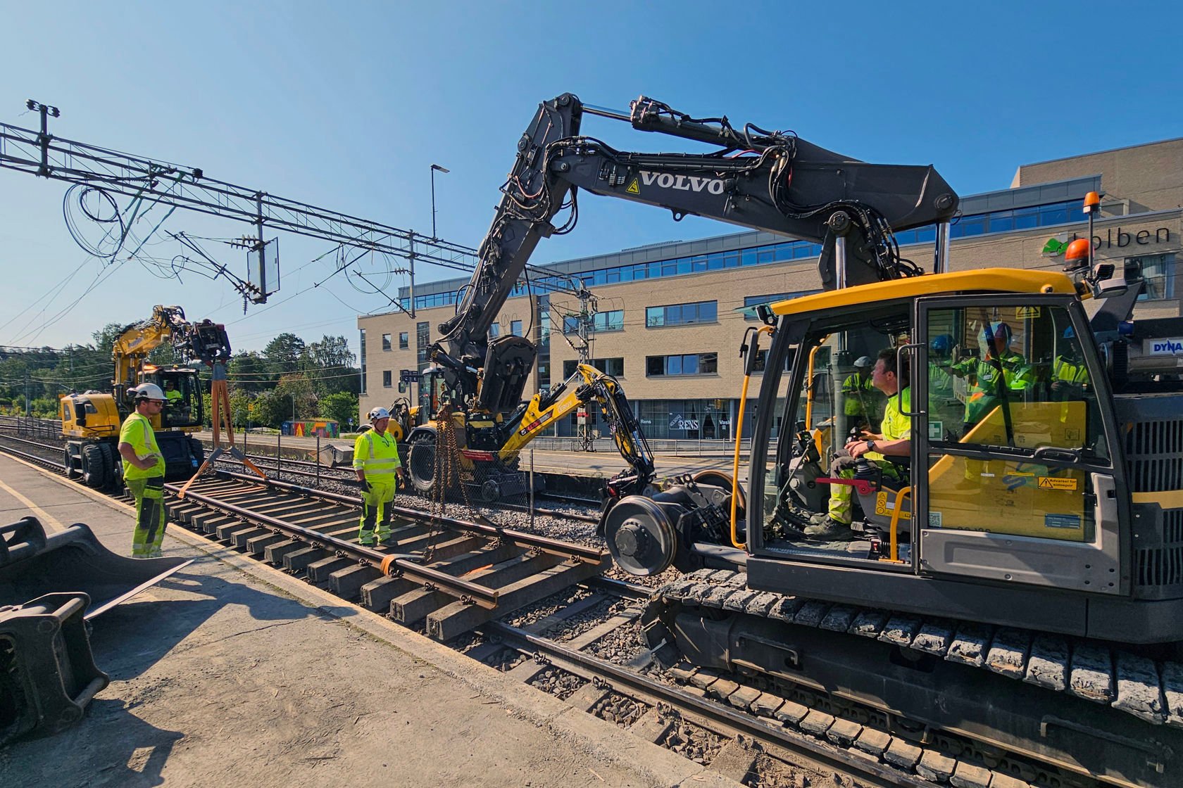 Arbeidsmaskin på jernbanespor