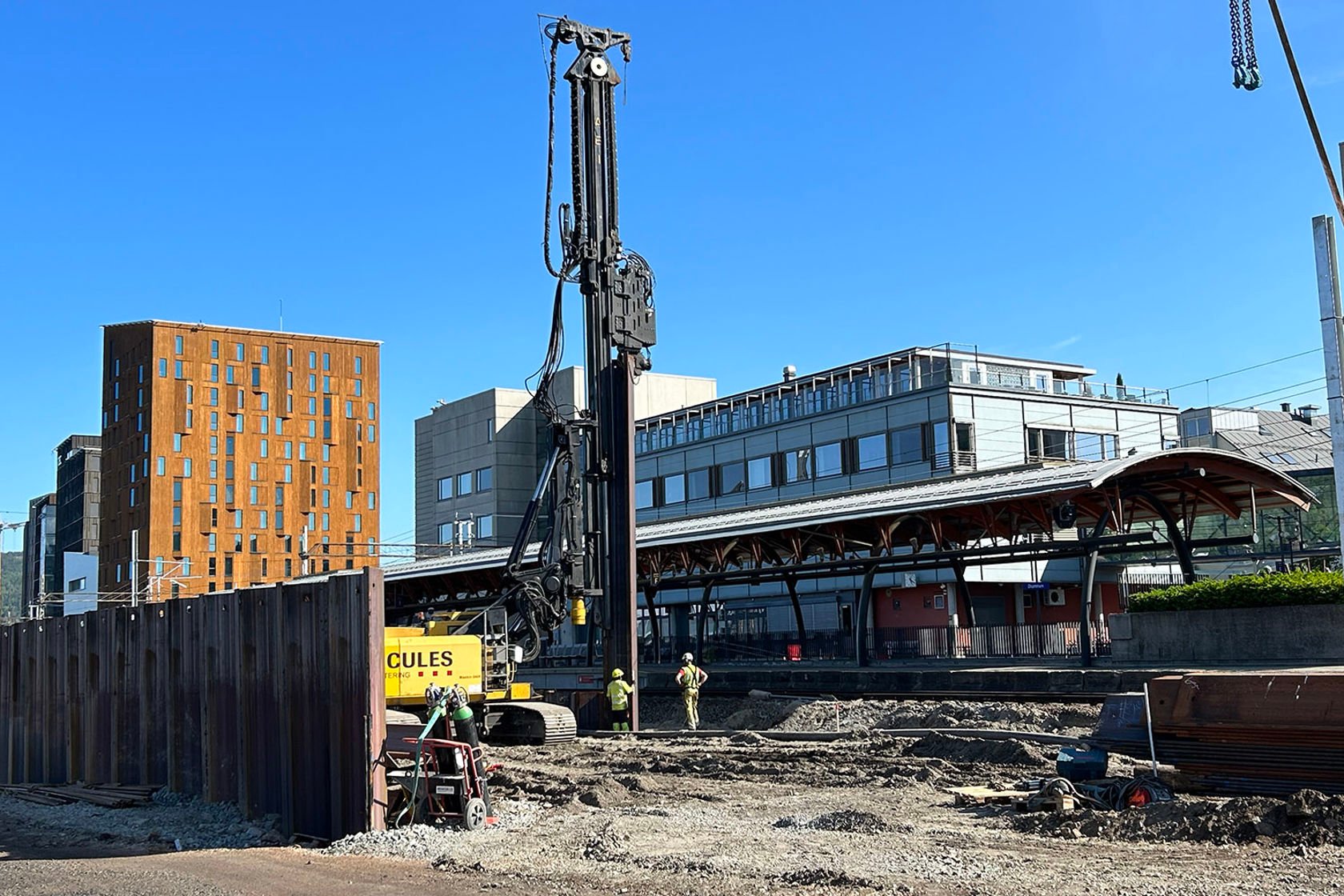 Anleggsområdet ved Drammen stasjon