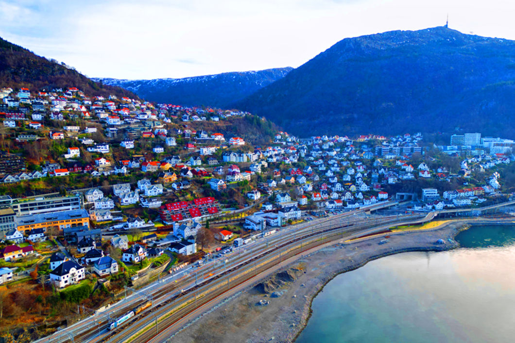 Dobbeltsporet jernbane i Bergen