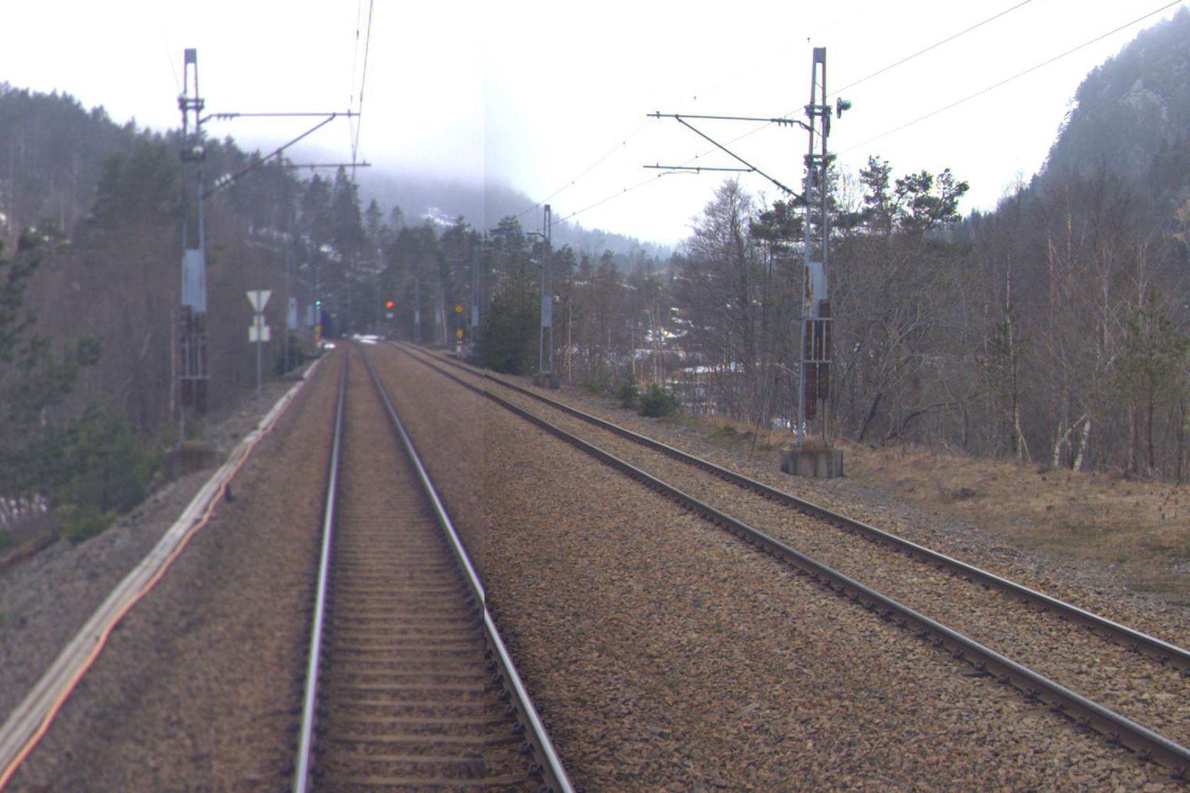 Tracks at Bjørkevoll station