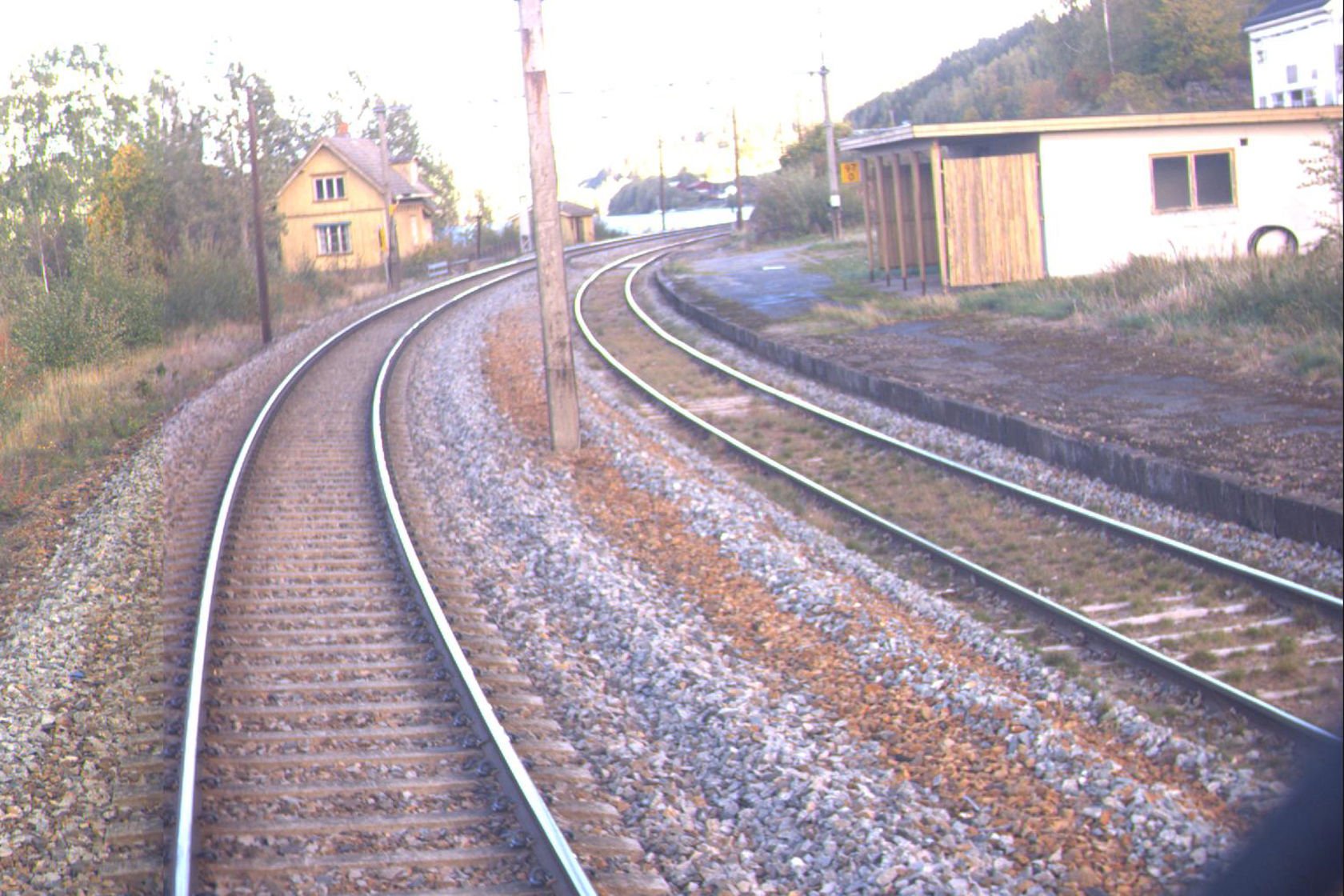 Tracks and buildings at Espa station