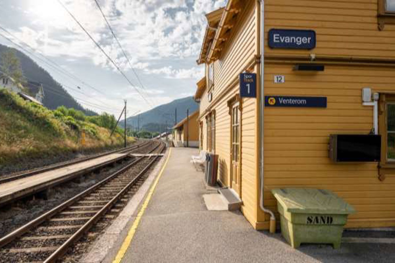 Eksteriørbildet av Evanger stasjon