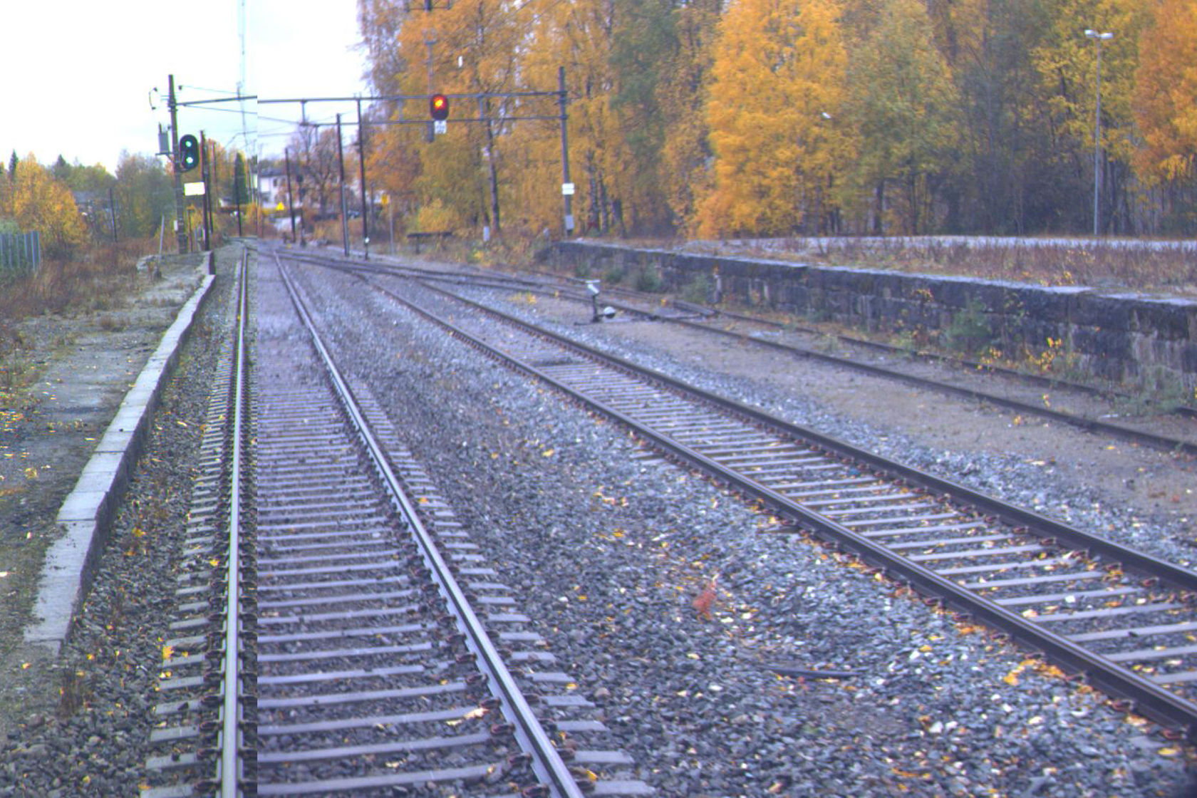 Tracks at Hval station