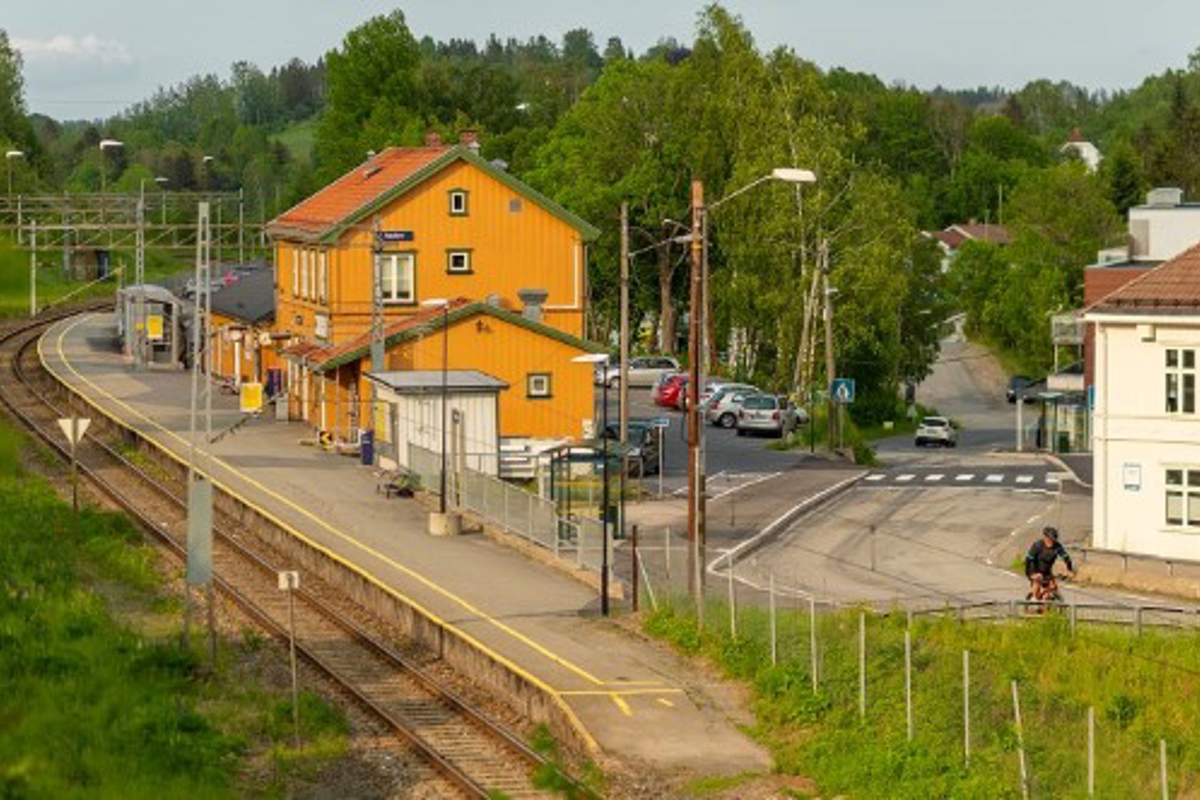 Oversiktsbilde av Røyken holdeplass