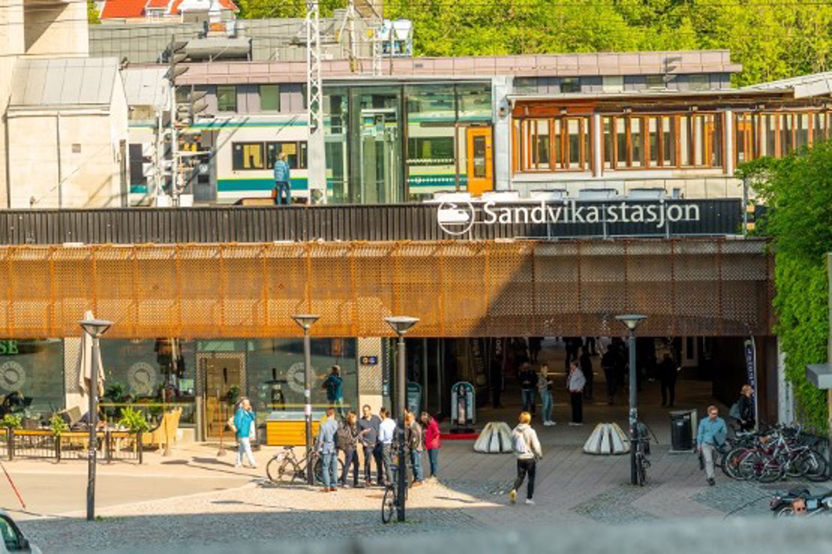 Exterior view of Sandvika station