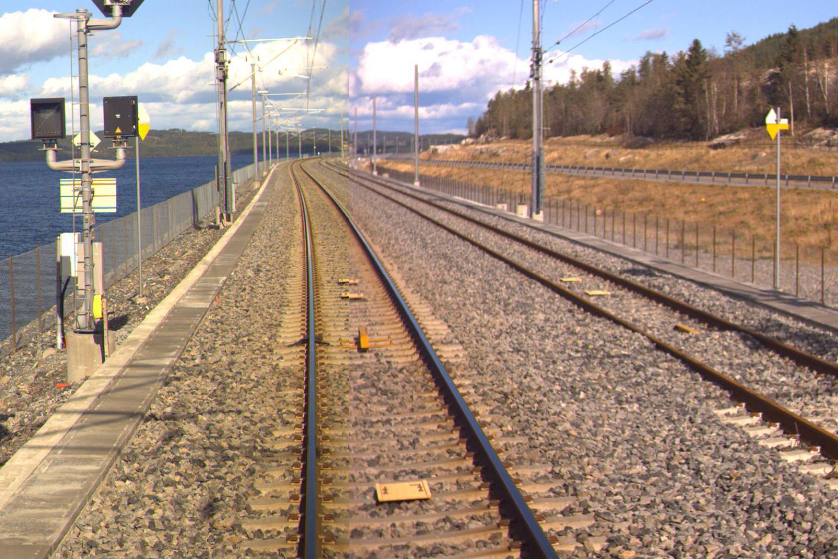 Tracks at Strandlykkja station