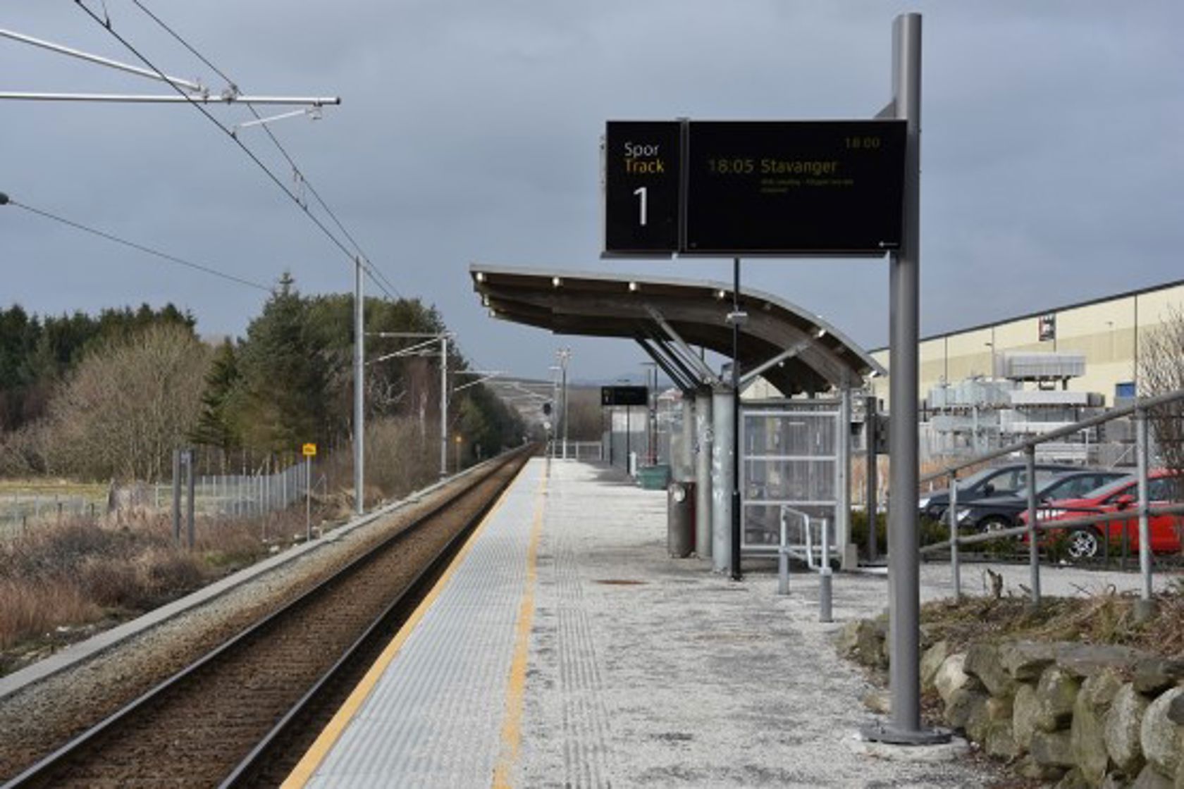 Eksteriørfoto av Øksnavadporten holdeplass