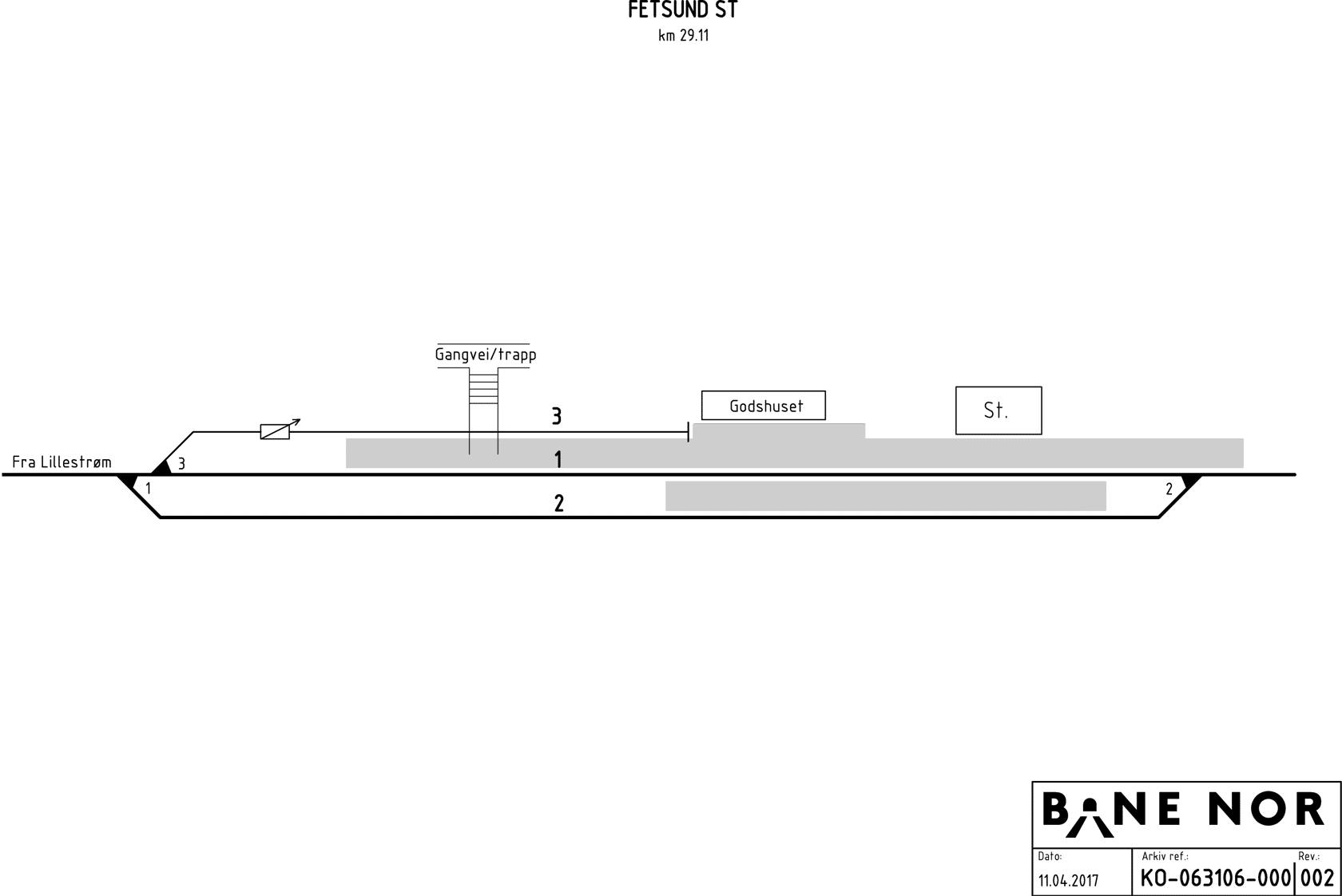 Track plan Fetsund station