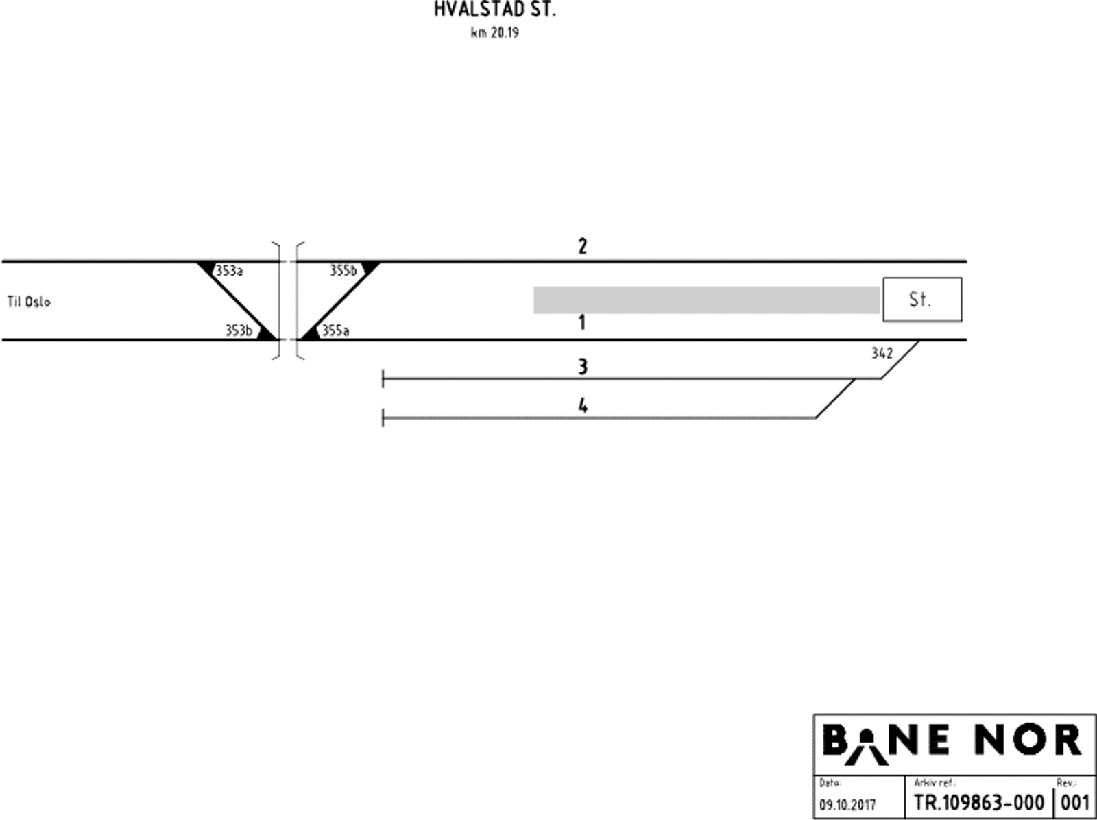 Sporplan Hvalstad stasjon