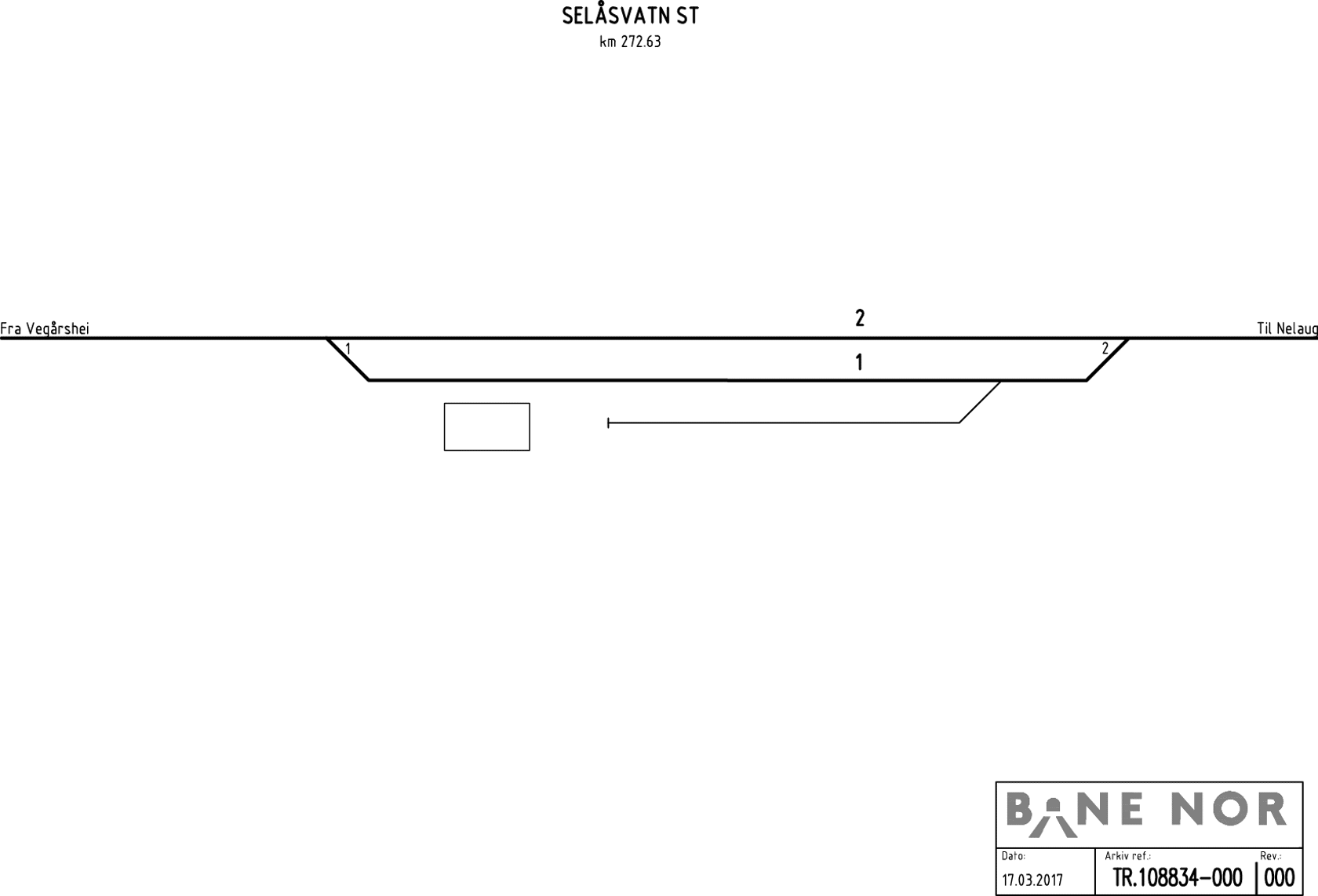 Track plan Selåsvatn station
