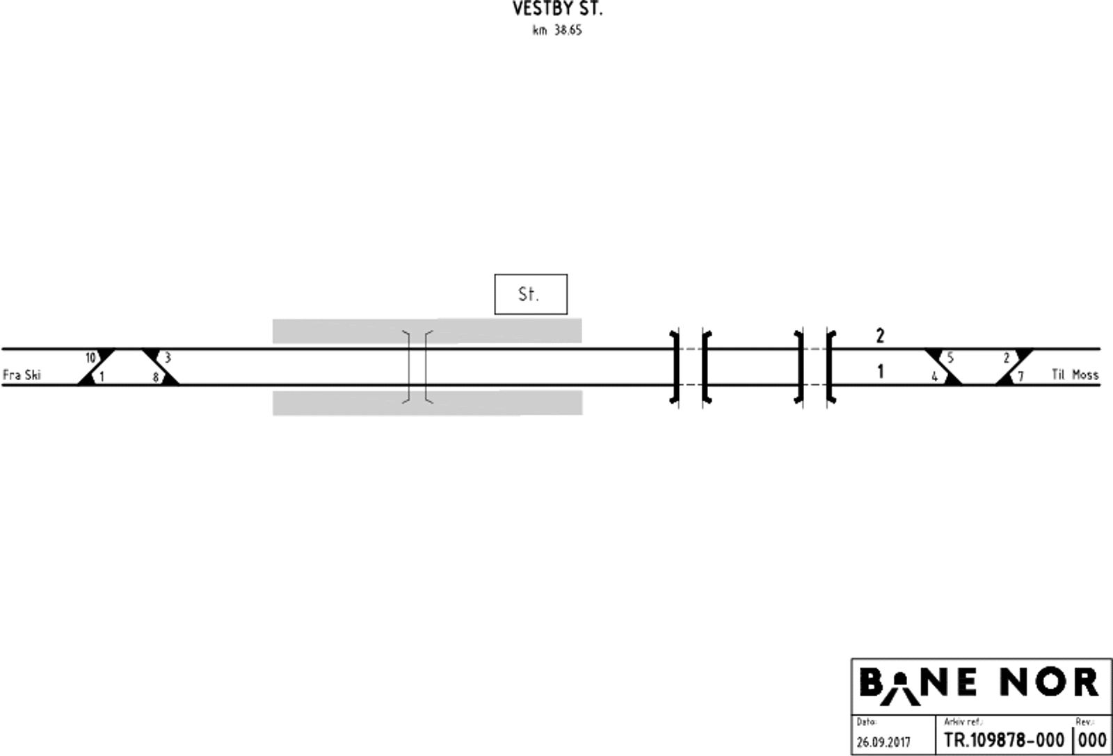 Sporplan Vestby stasjon