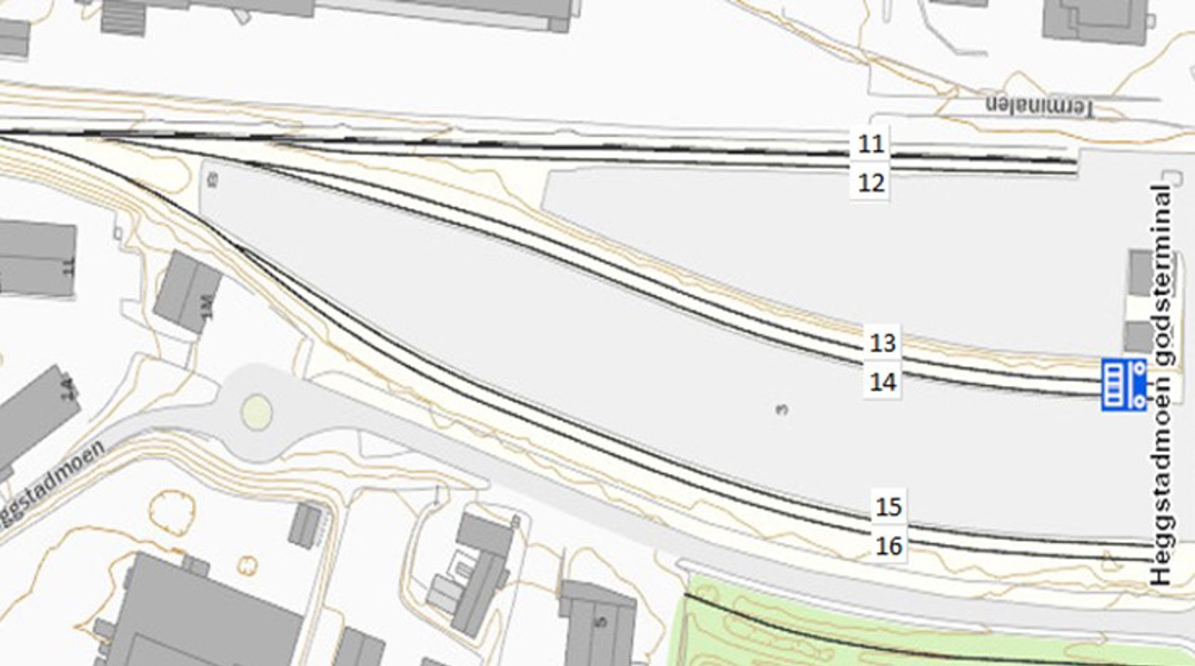 Sporplan Trondheim godsterminal Heggstadmoen