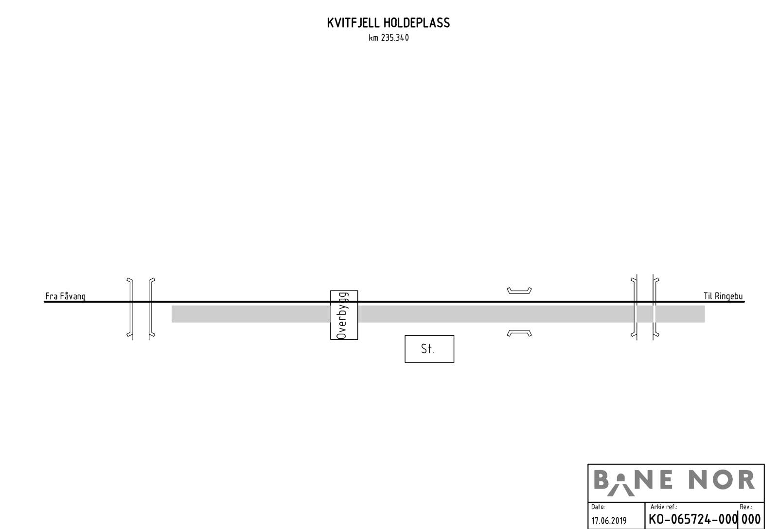 Track plan for Kvitfjell station